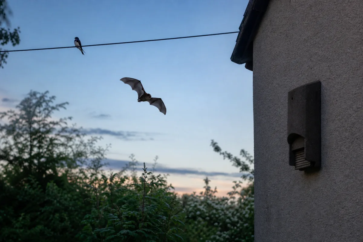 Chauve-souris et hirondelle, prédateurs naturels des moustiques au jardin