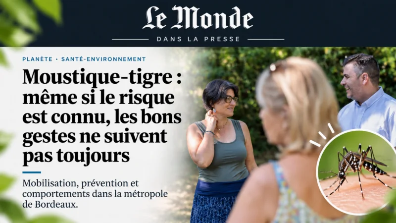 Article de Le Monde sur la lutte contre le moustique tigre